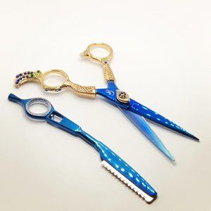 Barber Cutting Scissor And Thinning Razor